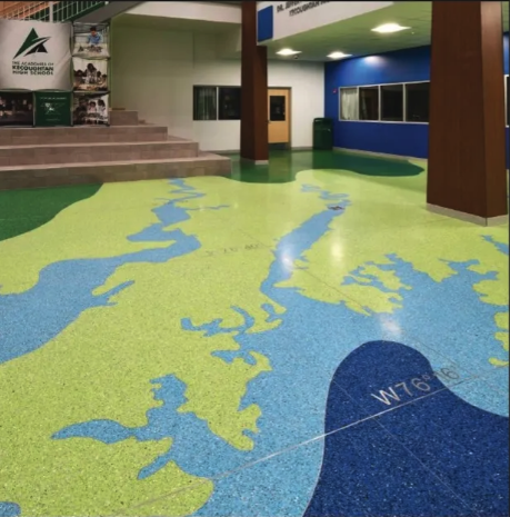 Terrazzo Mapping in School