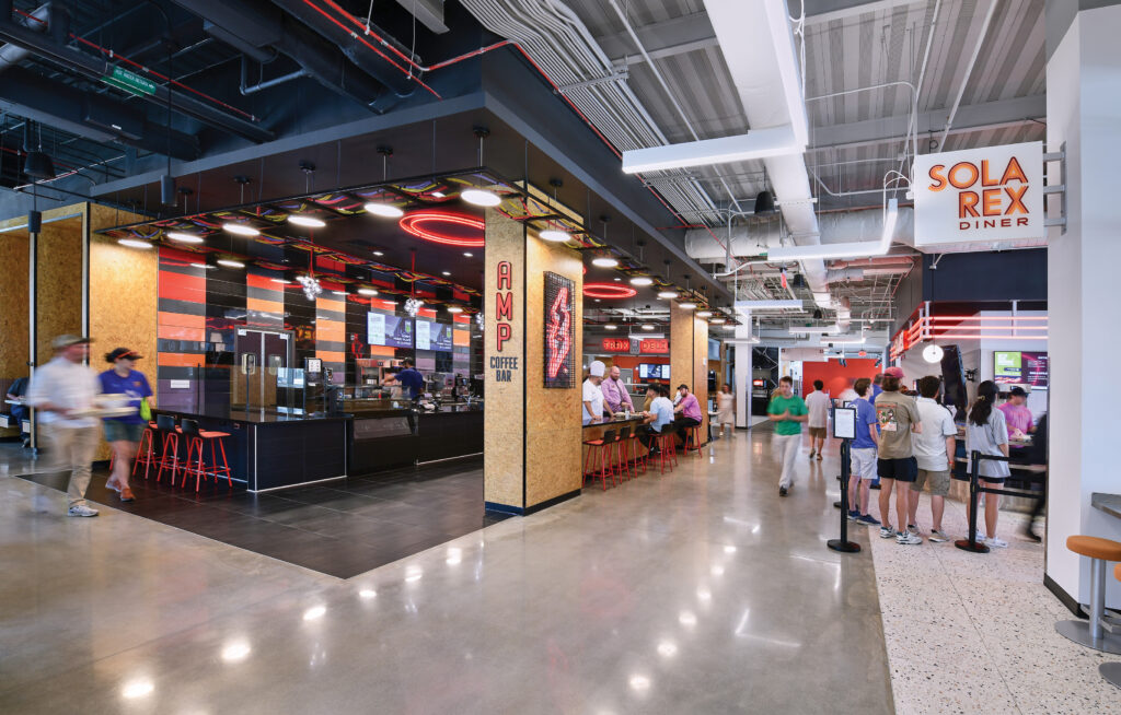 Virginia Tech’s Hitt Hall features exposed building systems to highlight construction means and methods. Photo: Judy Davis Photography