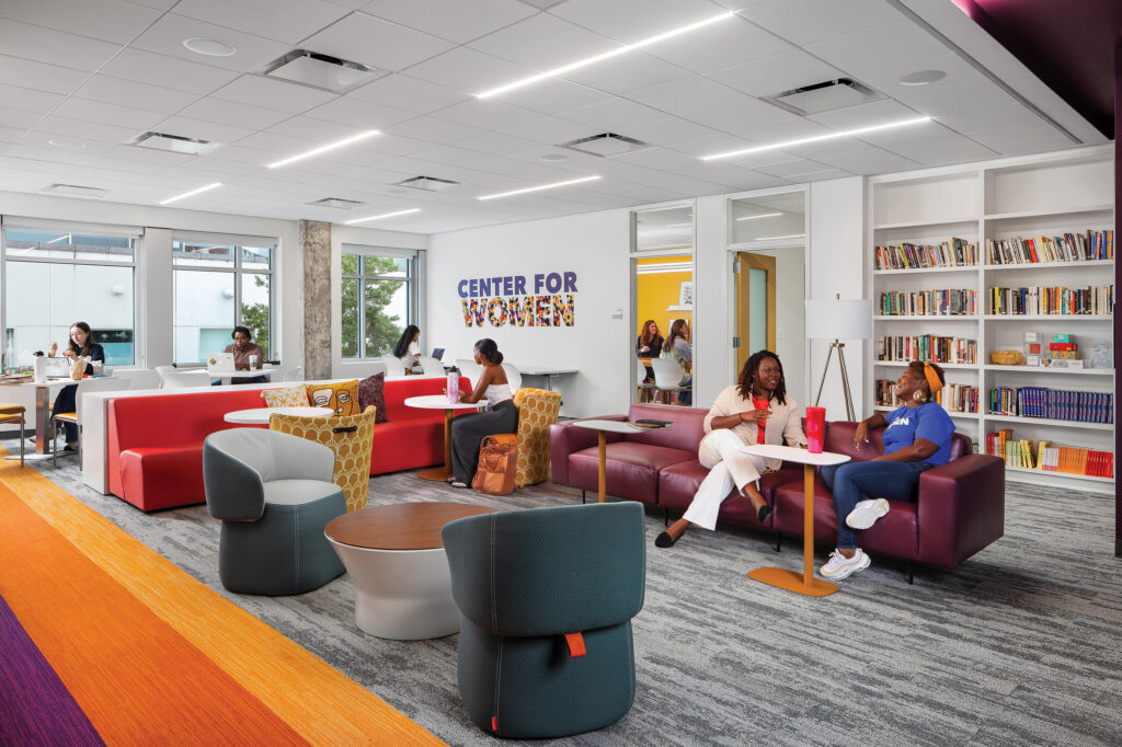 Emory University’s Identity Spaces Project, designed by Perkins&Will, is a great example of an institution systematically transforming the spaces where communities connect. Photo: Katie Bricker ©katiebrickerphotography