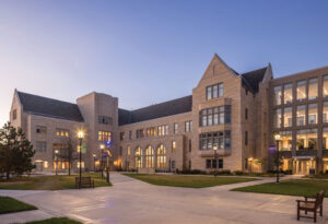 Exterior of Schoenecker Center in Saint Paul, Minnesota. Photo: Farm Kid Studios