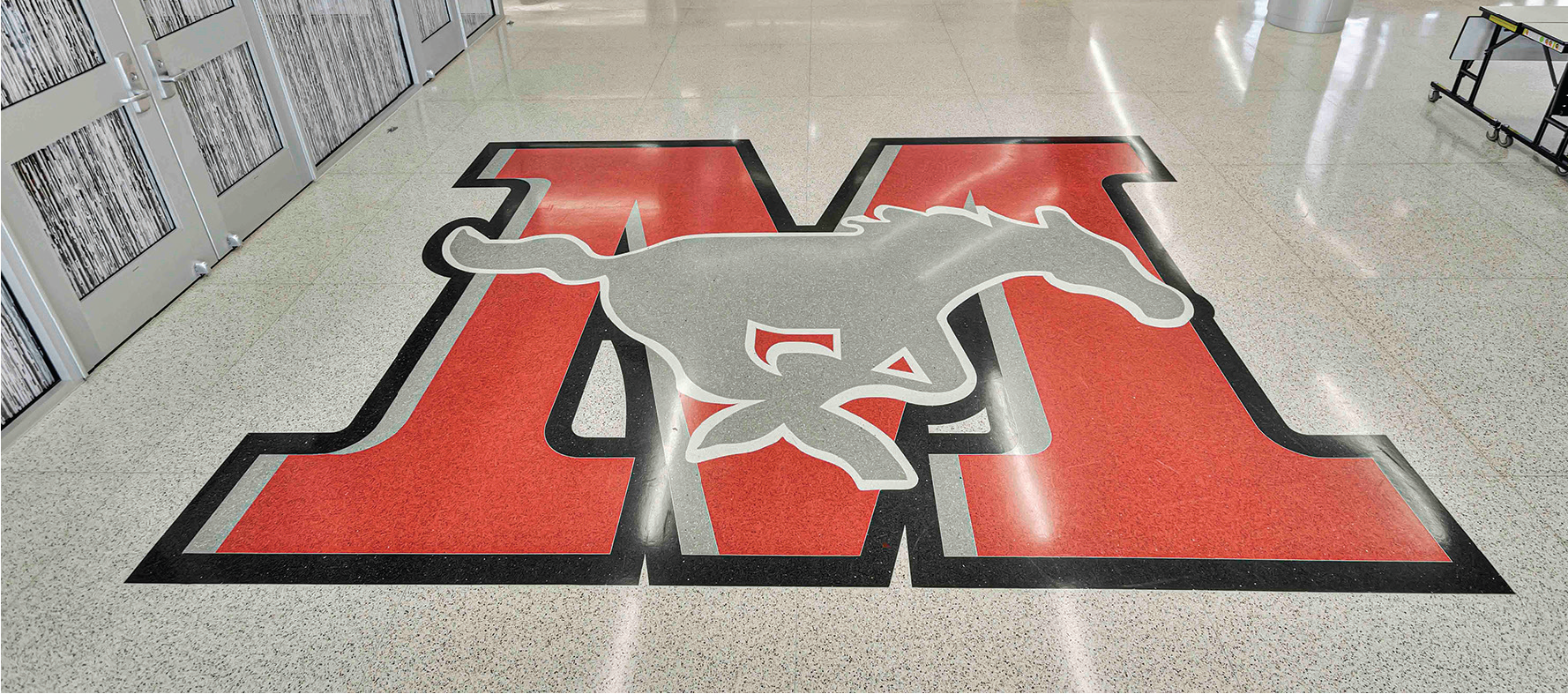 School Logos in Terrazzo Durable Design, Smart Investment