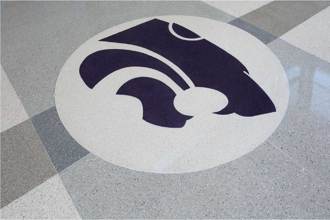 School Logos in Terrazzo Durable Design, Smart Investment