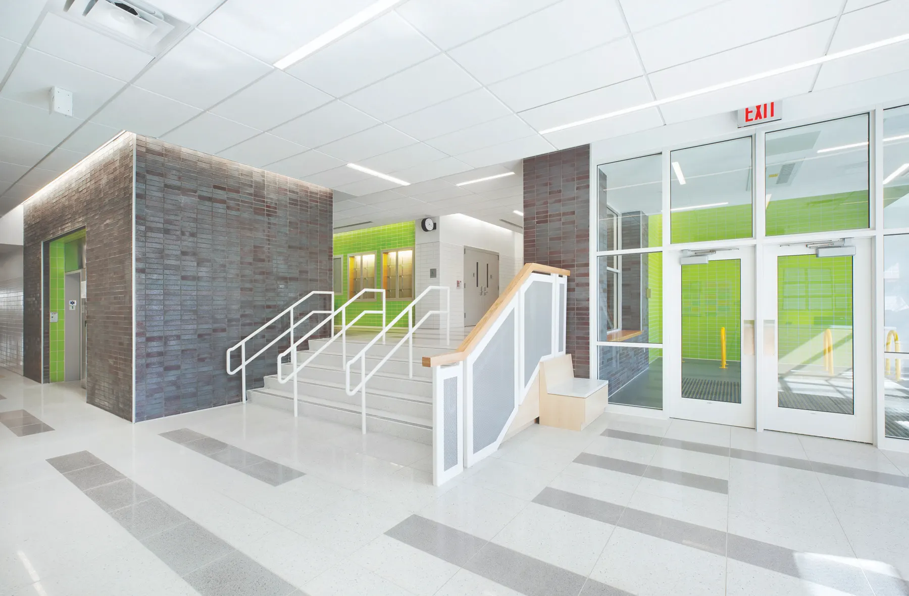 Abigail Adams School Entrance, Bronx, NY. Photo: Ola Wilk